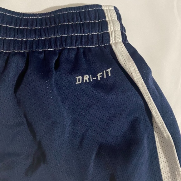 Nike Dri-Fit Mesh Lined Navy & White Basketball Shorts - XL - Picture 9 of 12